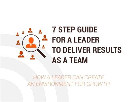 7 Steps to Help Leaders Deliver Results As a Team.